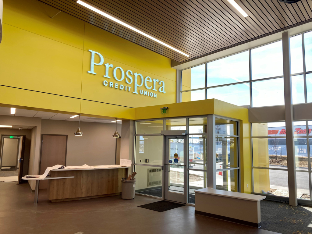 Finished Interior of Prospera Credit Union
