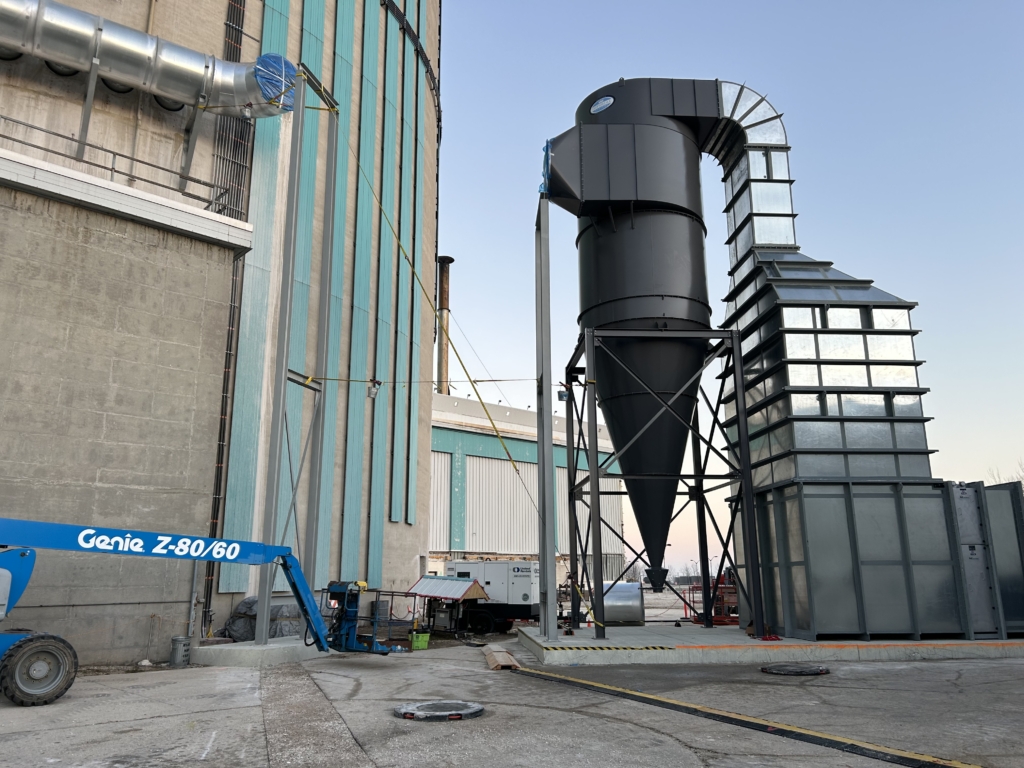 Uninstalled dust collector outside of KPS plant